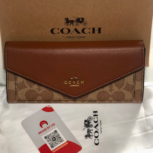 COACH Soft Wallet In Colorblock Signature Canvas