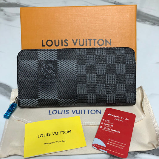 Louis Vuitton Damier Graphite canvas long zippy wallet