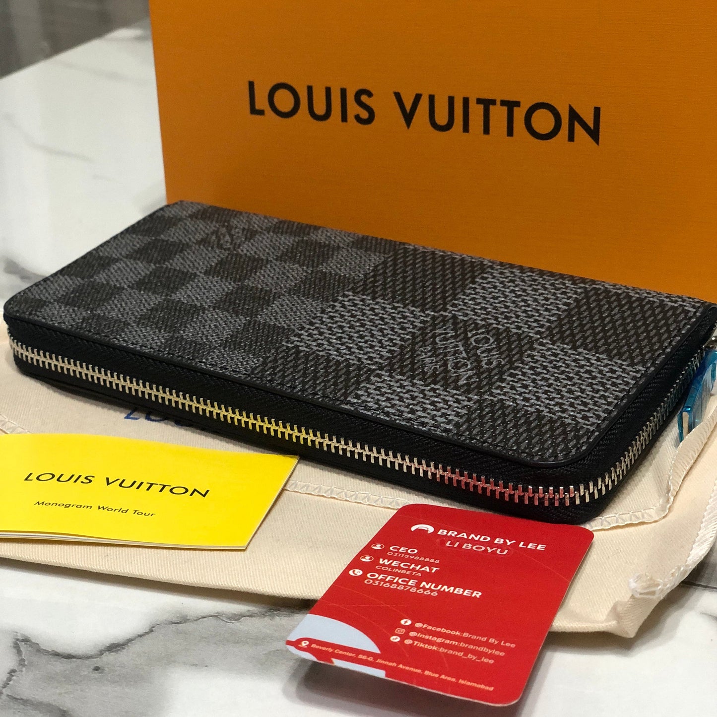 Louis Vuitton Damier Graphite canvas long zippy wallet