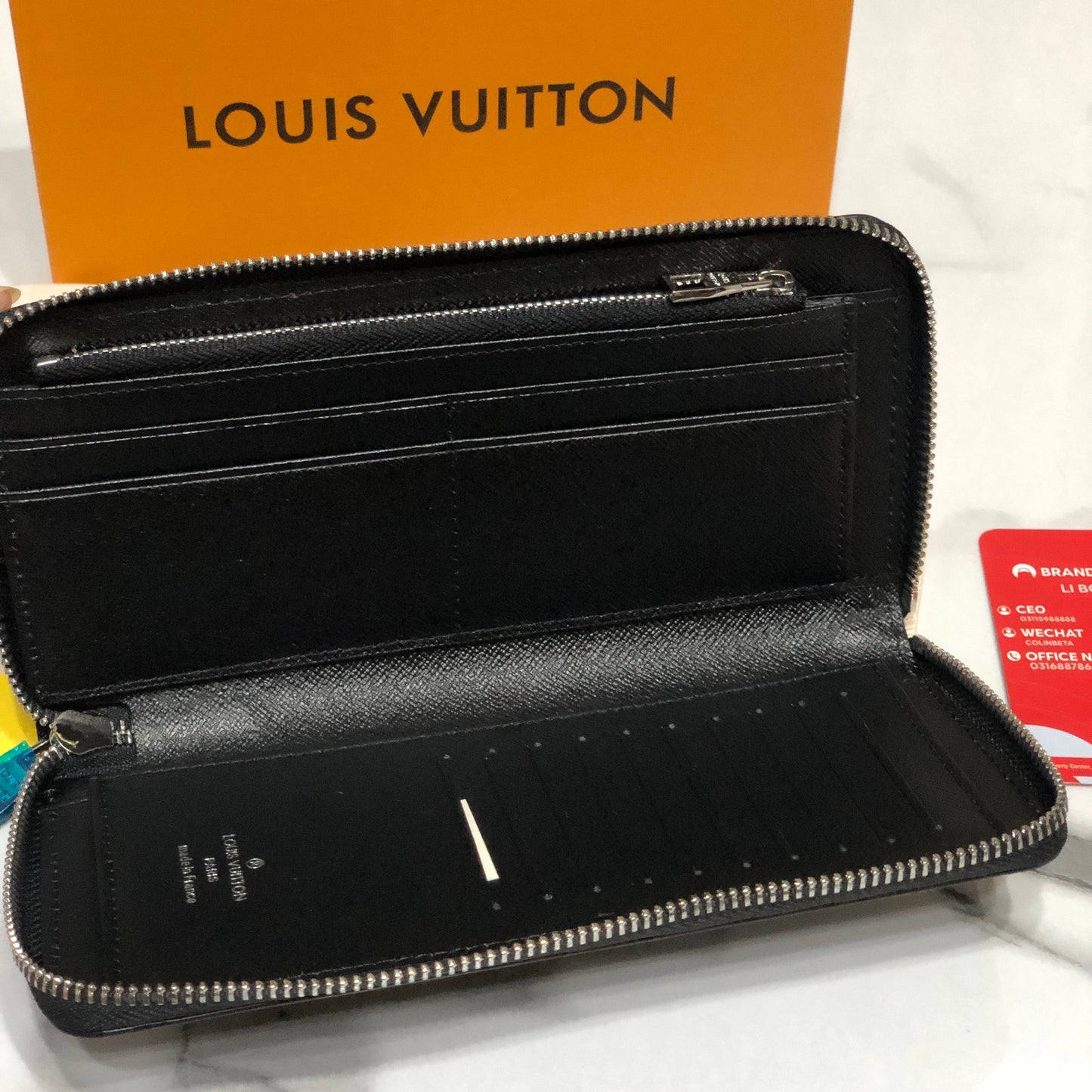 Louis Vuitton Damier Graphite canvas long zippy wallet