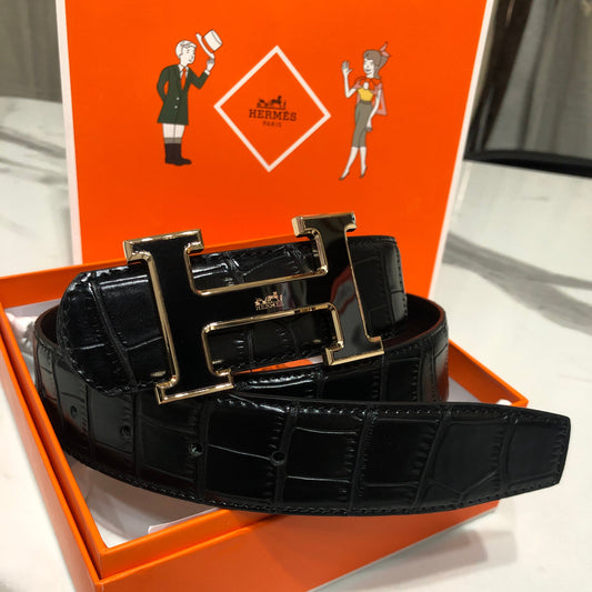 Hermes Constance Crocodile Leather Belt
