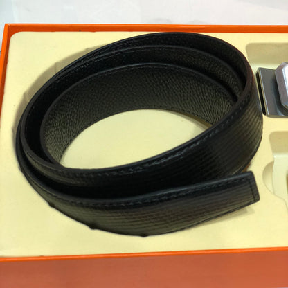 Hermès belt with two interchangeable H buckles