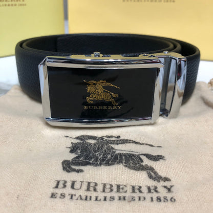 Burberry black leather belt