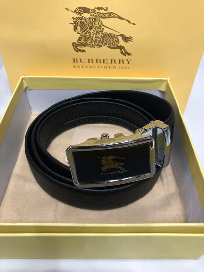 Burberry black leather belt