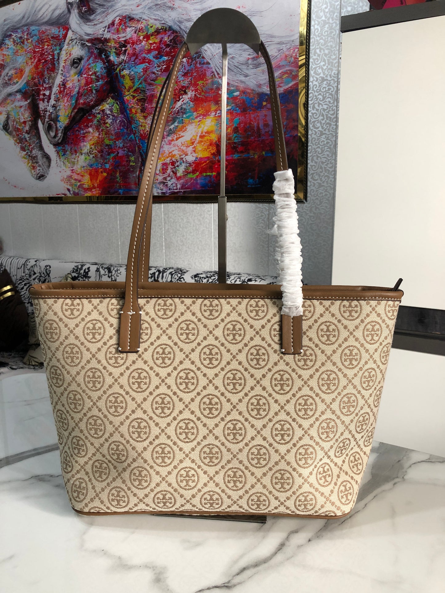 Tory Burch T Monogram Tote Bag