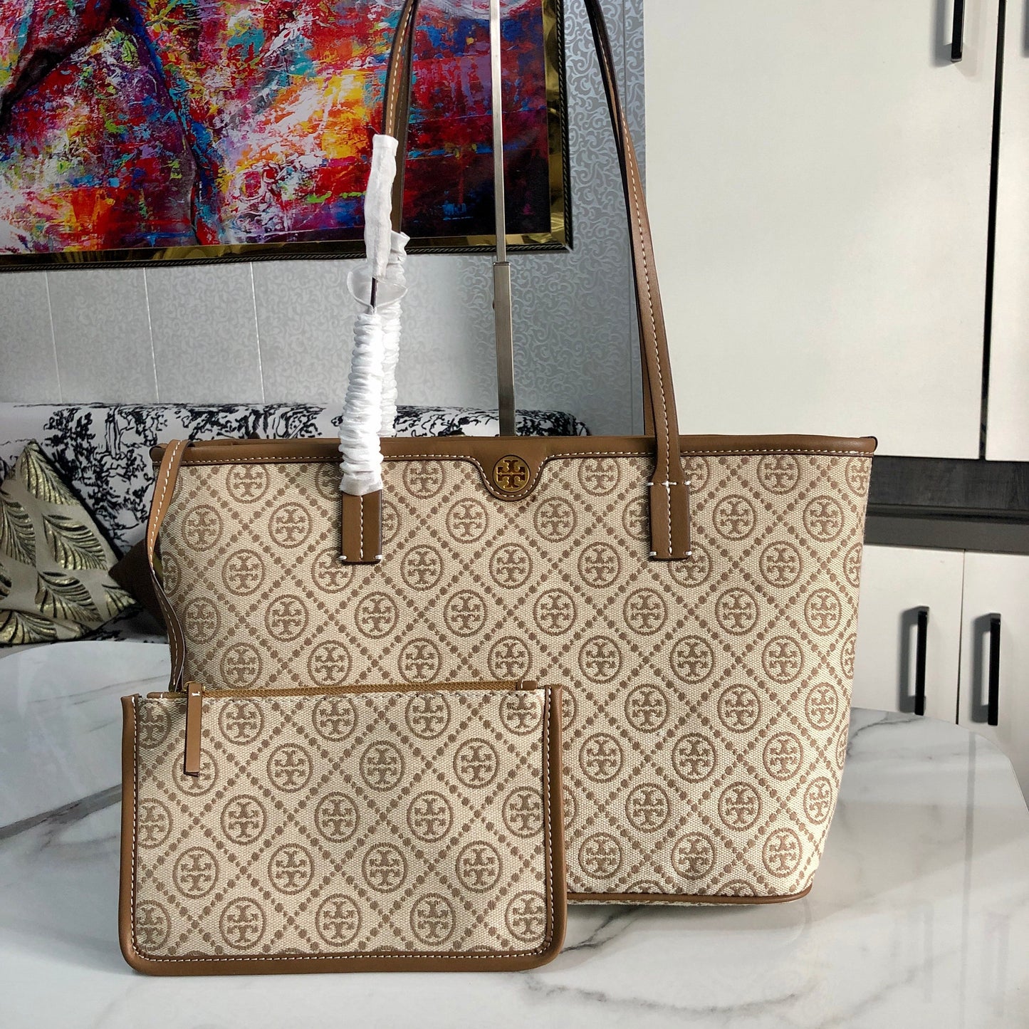 Tory Burch T Monogram Tote Bag