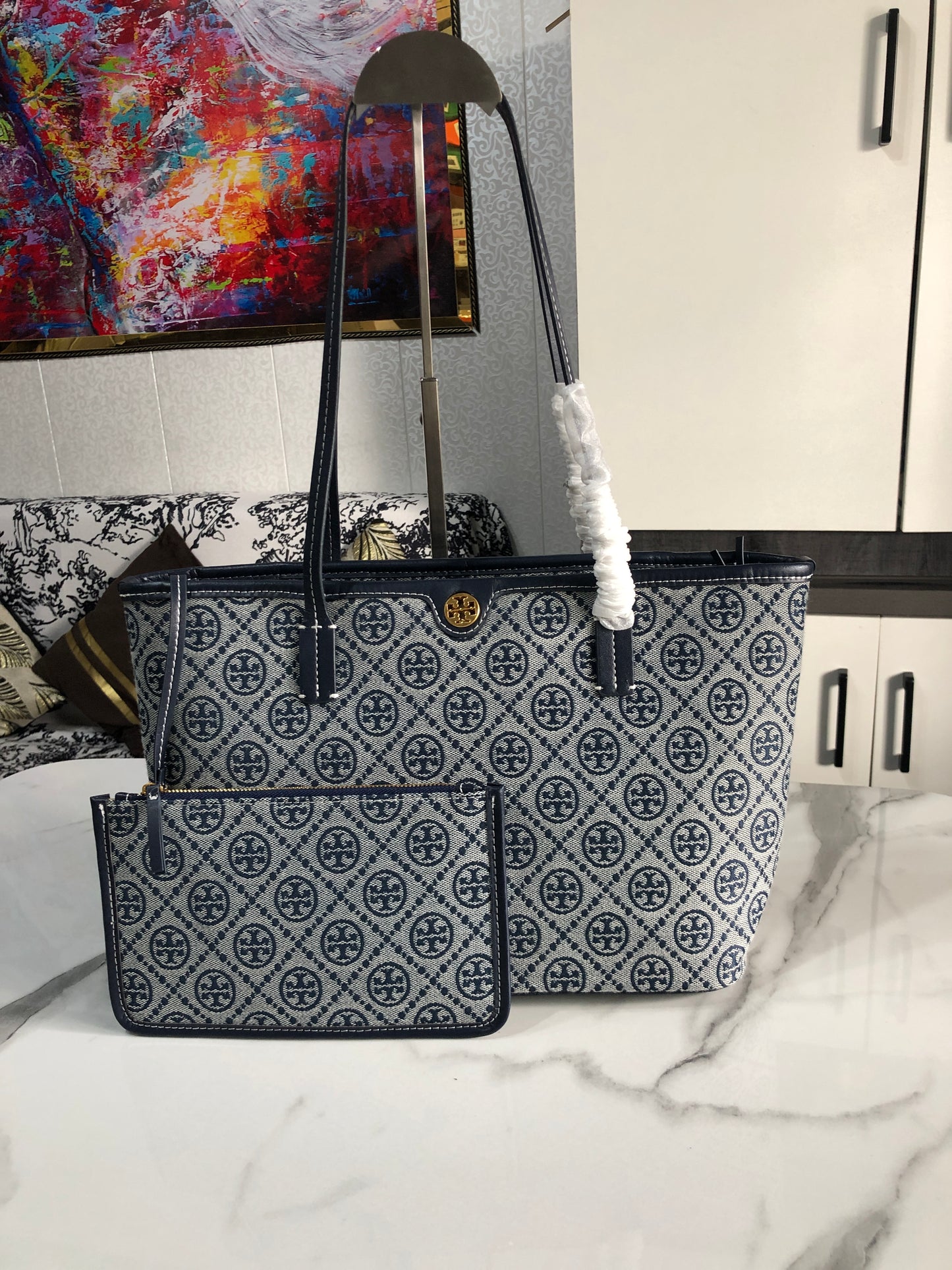 Tory Burch T Monogram Tote Bag