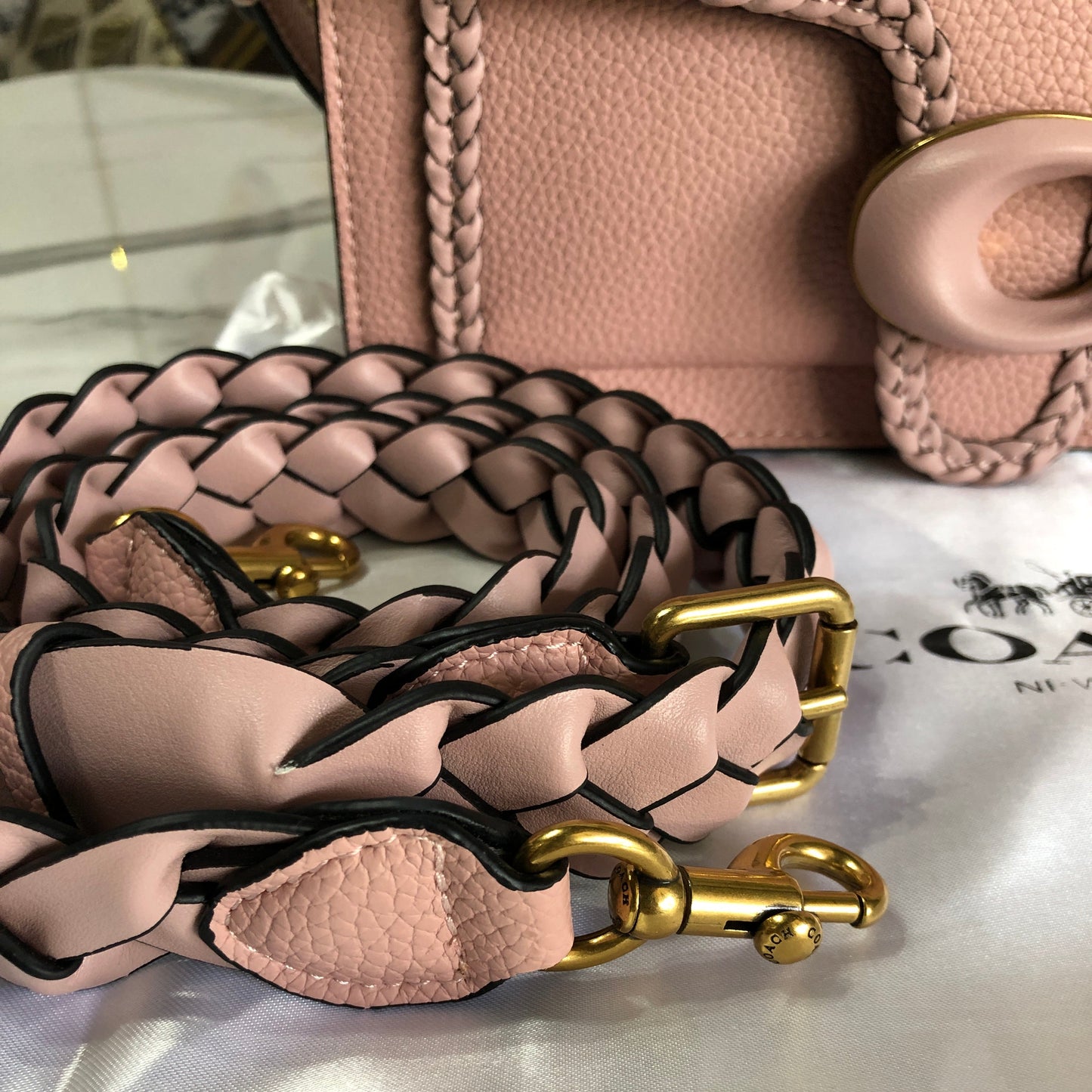Coach Tabby 26 With Braided Leather Bag