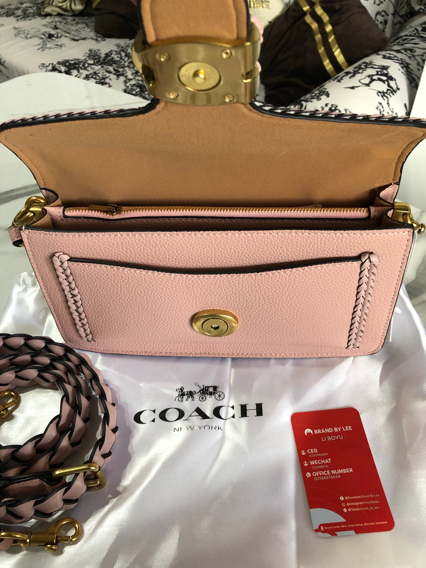 Coach Tabby 26 With Braided Leather Bag