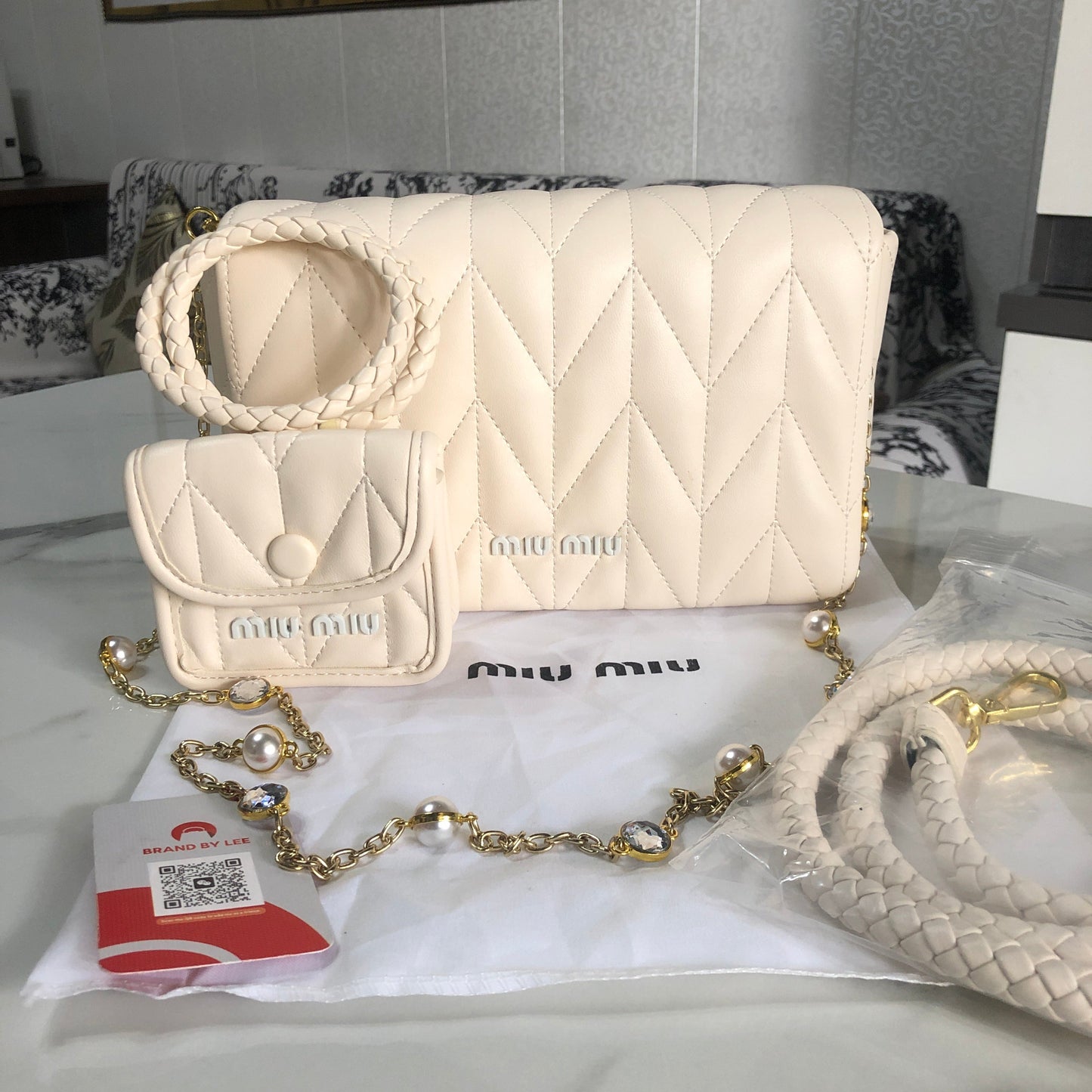 Miu Miu Matelassé Leather Bag
