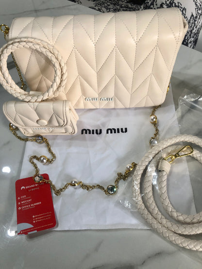 Miu Miu Matelassé Leather Bag