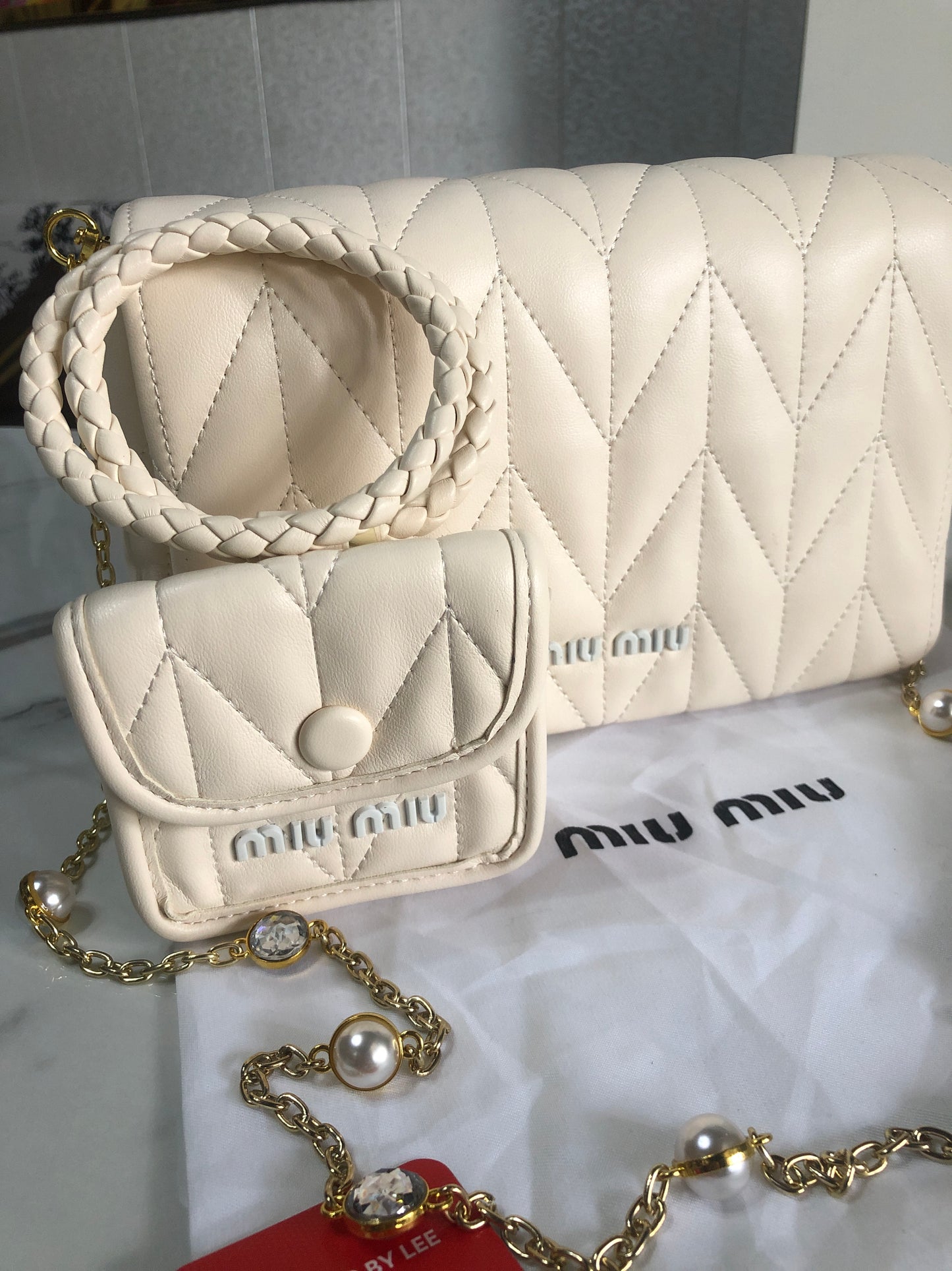 Miu Miu Matelassé Leather Bag