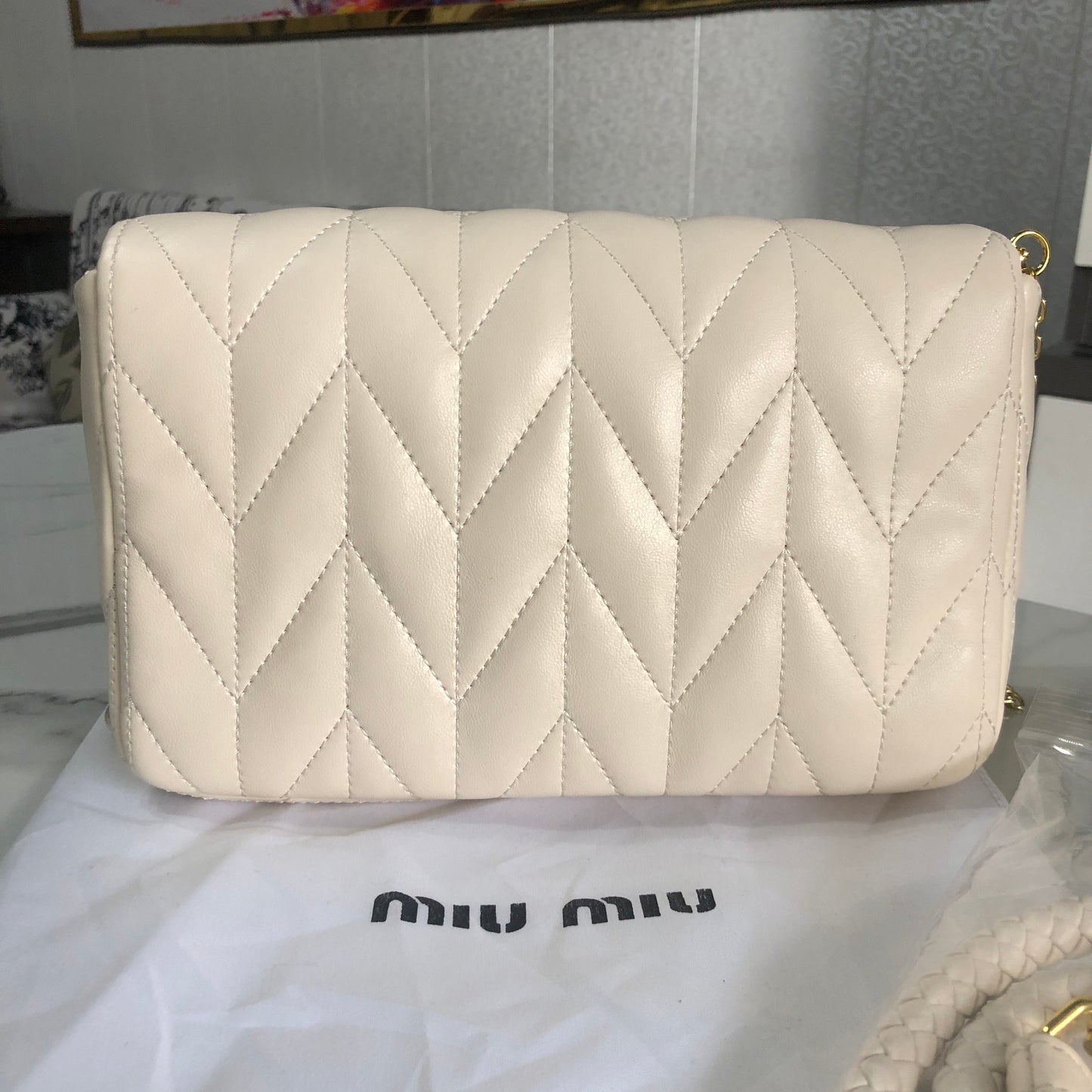 Miu Miu Matelassé Leather Bag