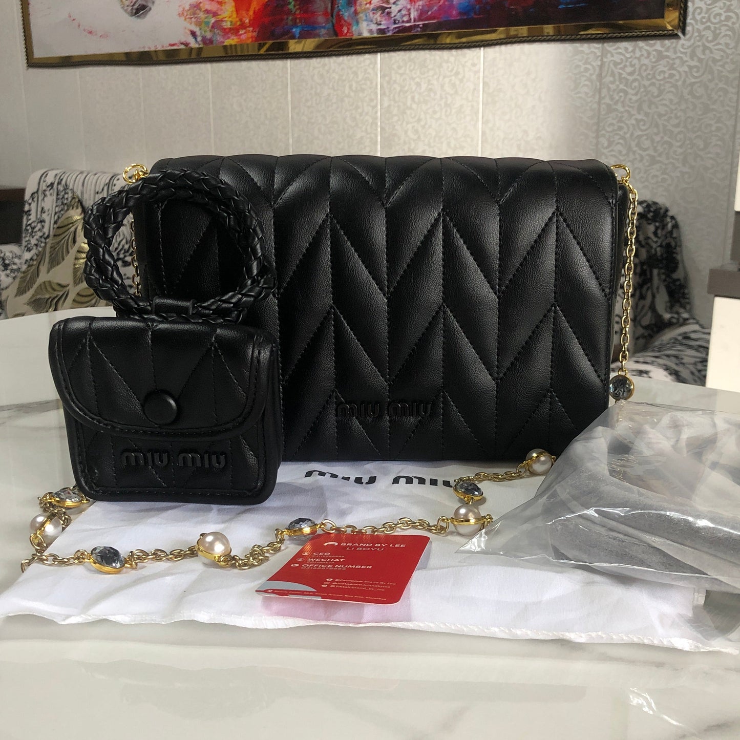 Miu Miu Matelassé Leather Bag