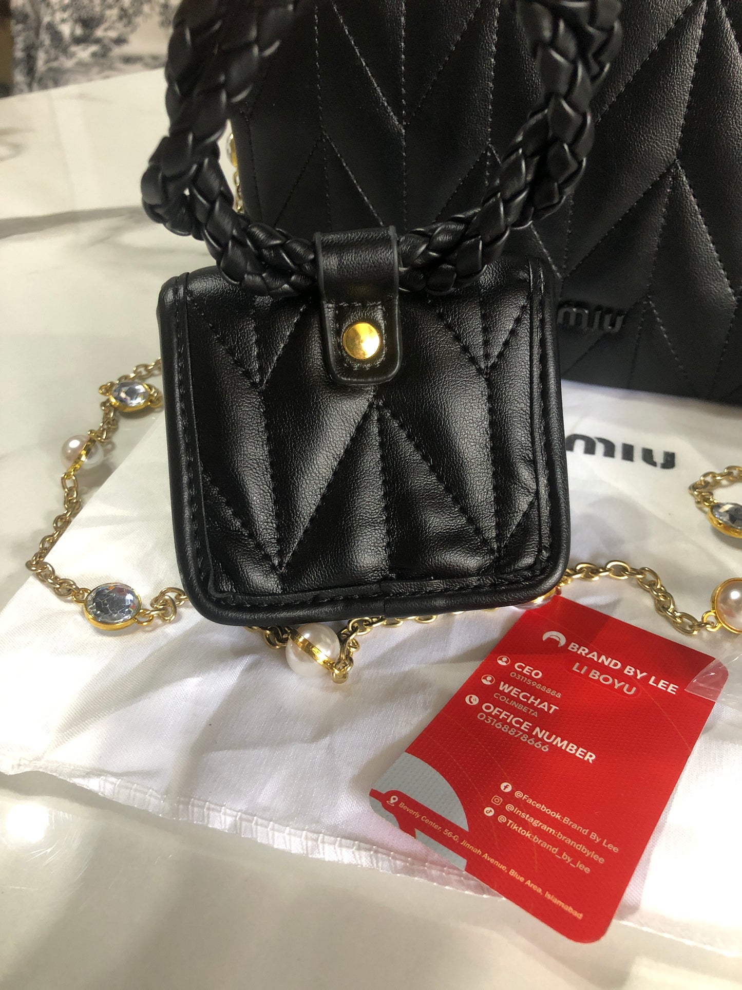 Miu Miu Matelassé Leather Bag