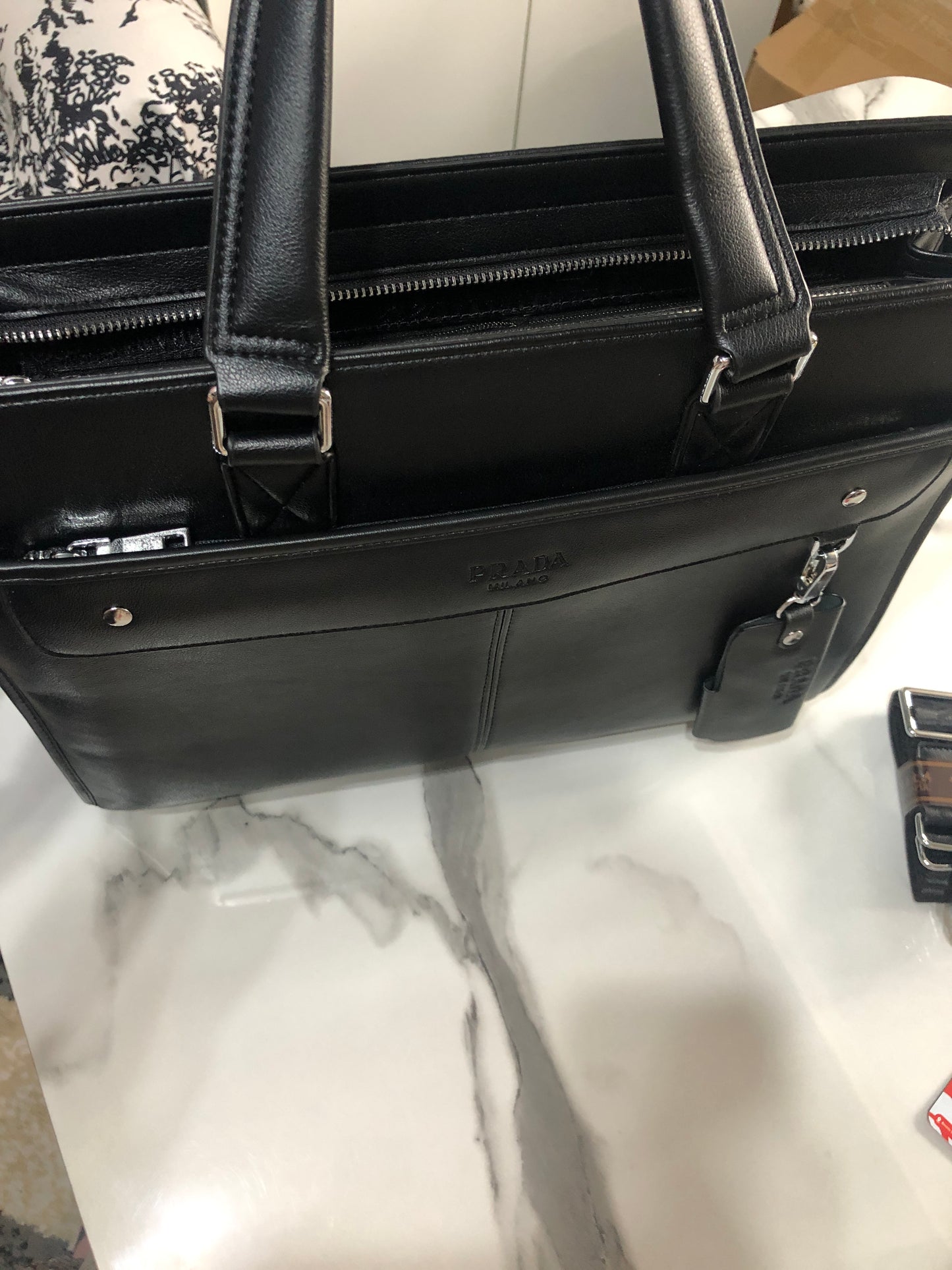 Prada Leather Laptop Bag