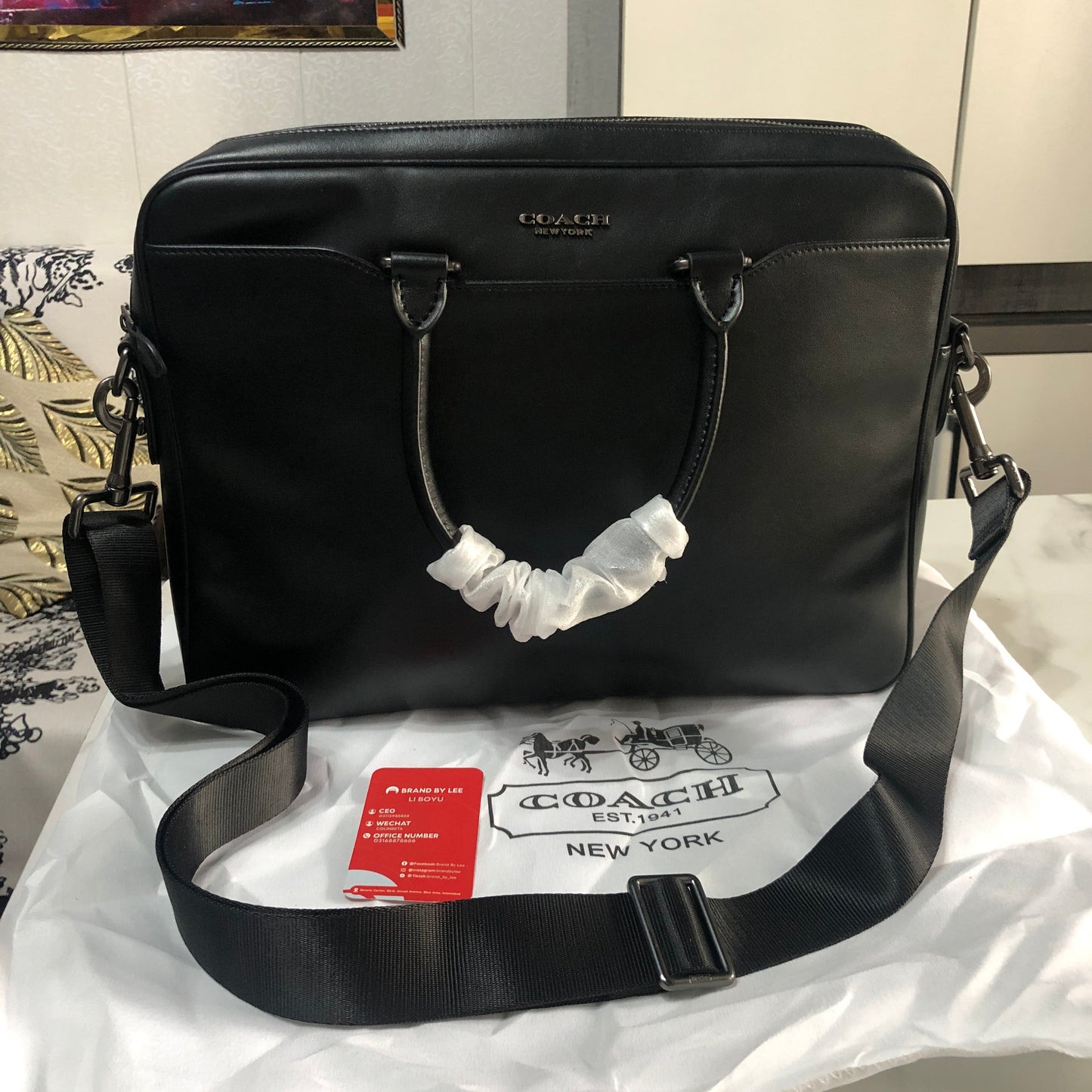 Coach Beckett Leather Laptop Bag