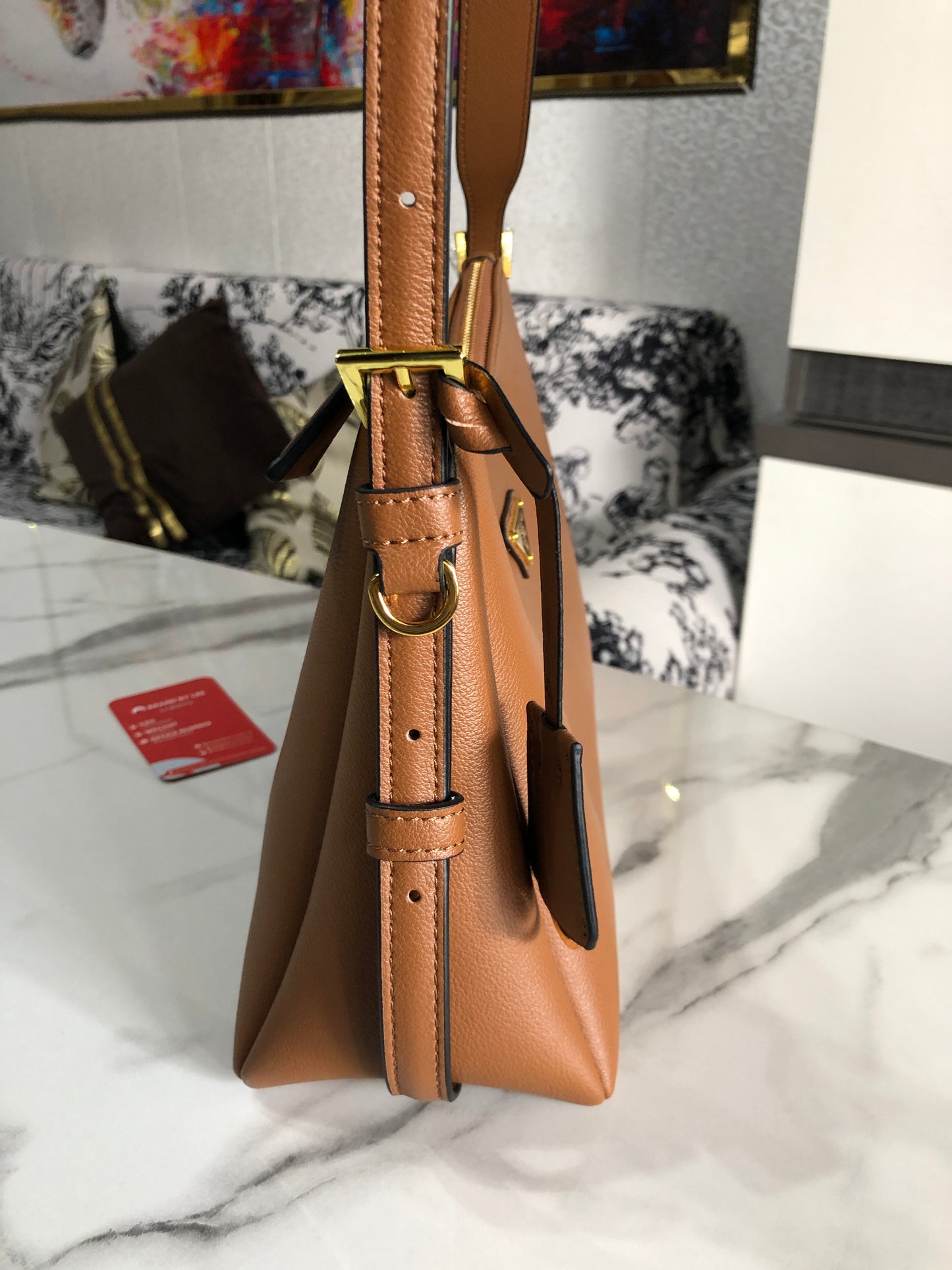 Prada Aimée Medium Leather Shoulder Bag