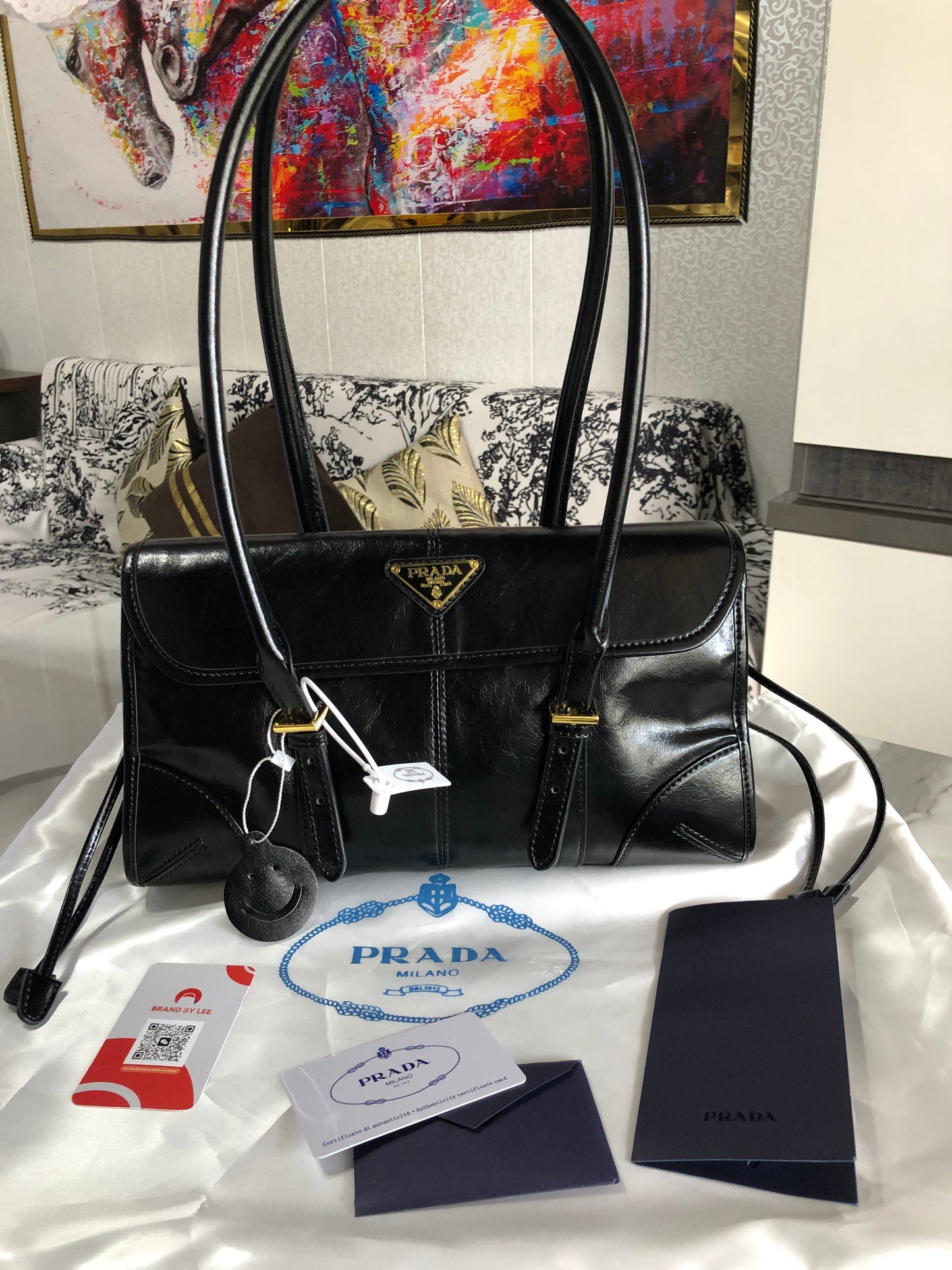 Prada Medium Leather Shoulder Bag