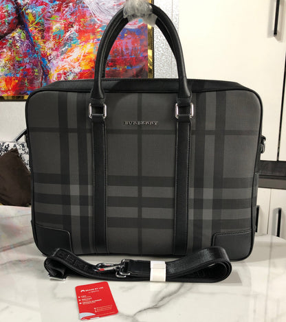 Burberry Charcoal Grey Laptop Bag