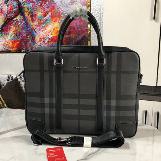 Burberry Charcoal Grey Laptop Bag