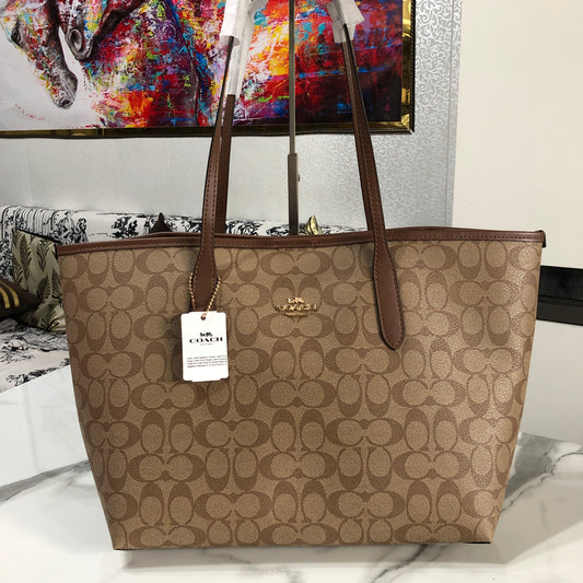 Coach City Tote in Signature Canvas