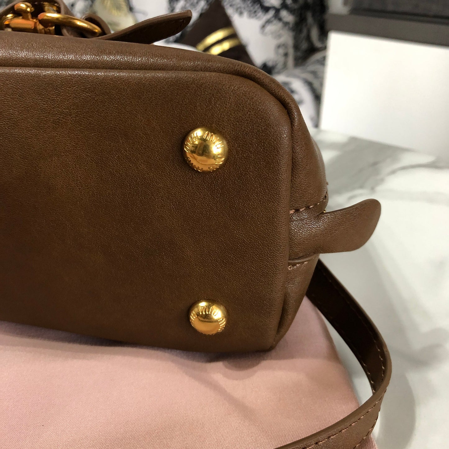 Miu Miu Aventure Nappa Leather Bag