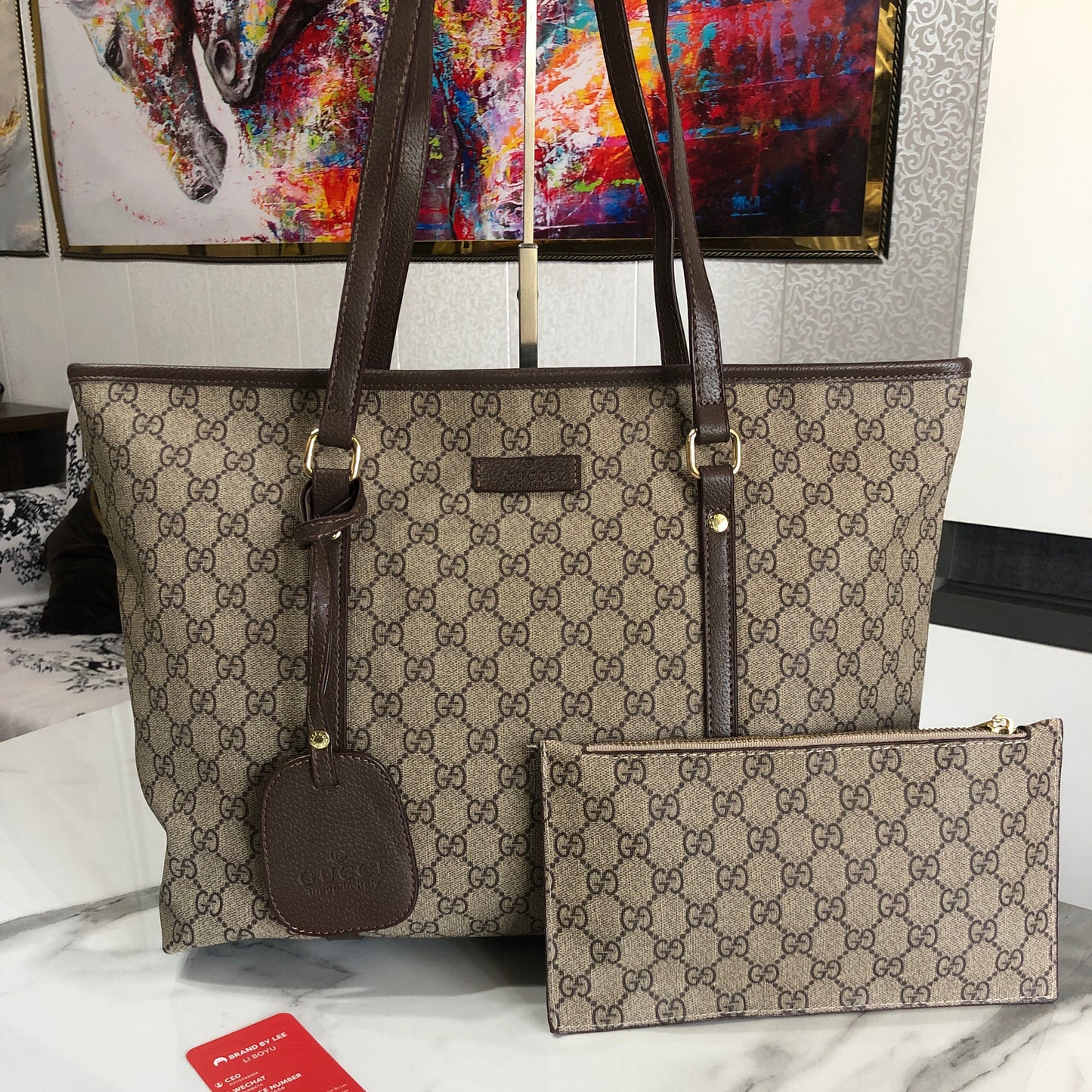 Gucci GG Supreme Canvas Tote Bag