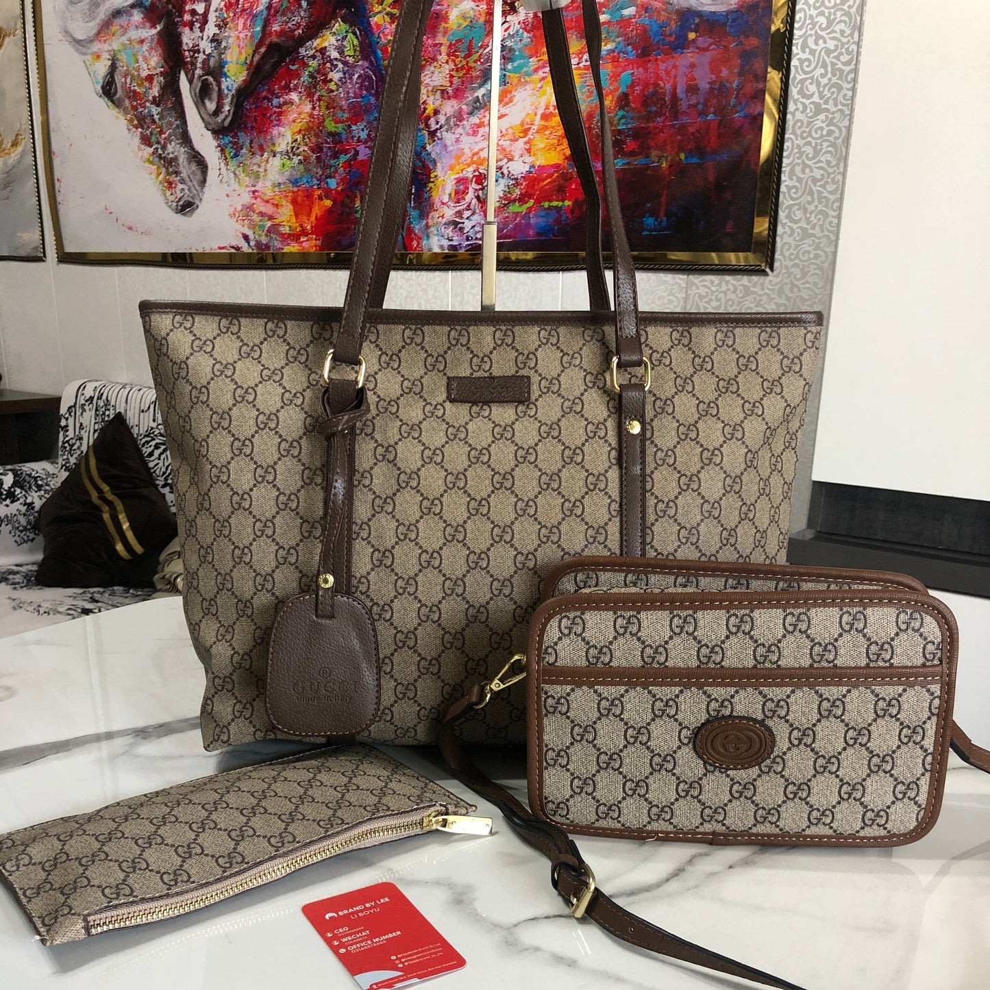 Gucci GG Supreme Canvas Tote Bag