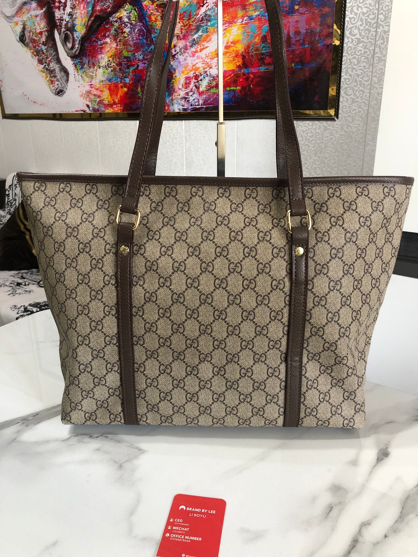 Gucci GG Supreme Canvas Tote Bag