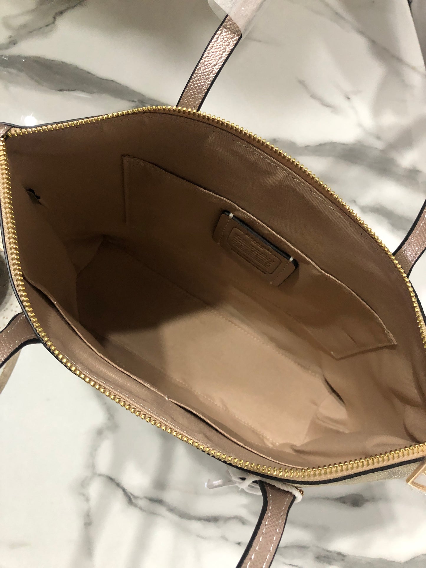 Coach Fiona Zip Tote Bag in Signature Canvas.
