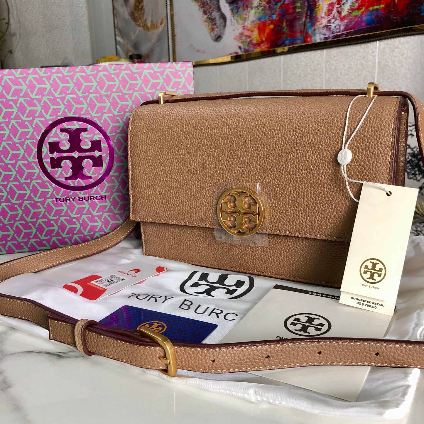 Tory Burch Miller Leather Shoulder Bag