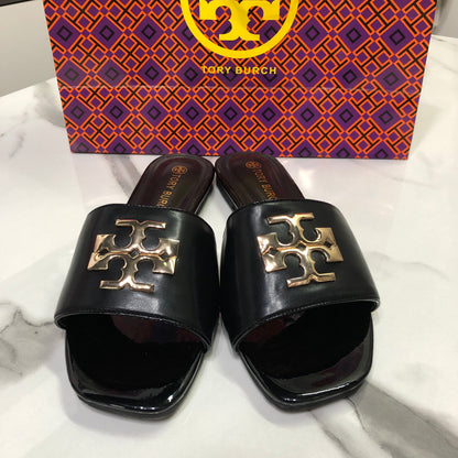 Tory Burch Black Eleanor slide sandals