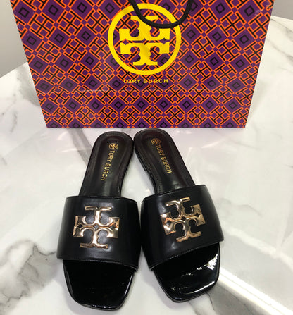 Tory Burch Black Eleanor slide sandals