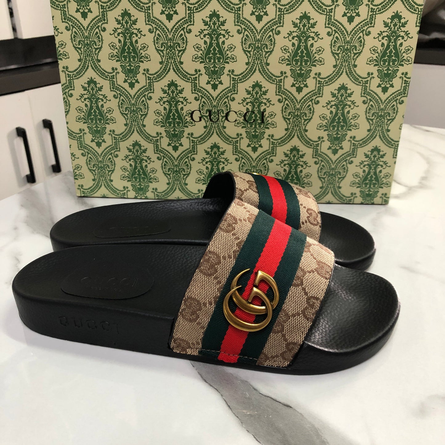 Gucci Men's GG web slide