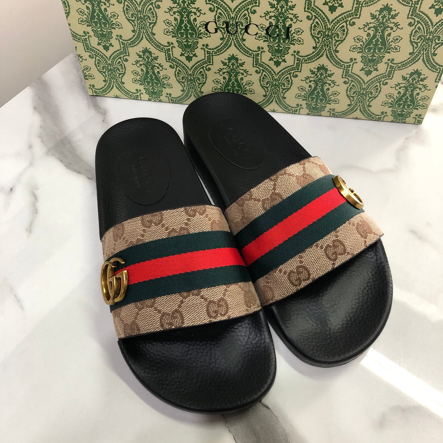Gucci Men's GG web slide