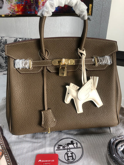Hermès Birkin 25 Togo Leather Etoupe Gold Hardware