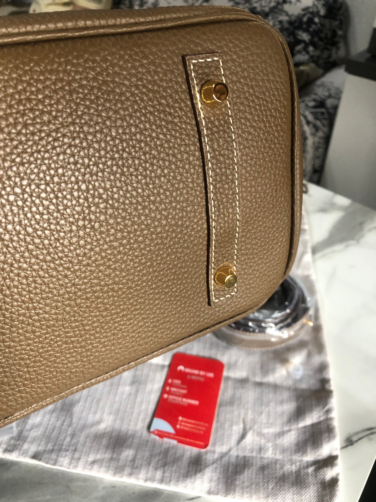Hermès Birkin 25 Togo Leather Etoupe Gold Hardware