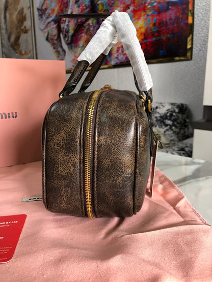 Miu Miu coffee brown leather bag
