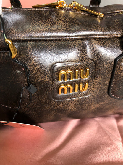 Miu Miu coffee brown leather bag