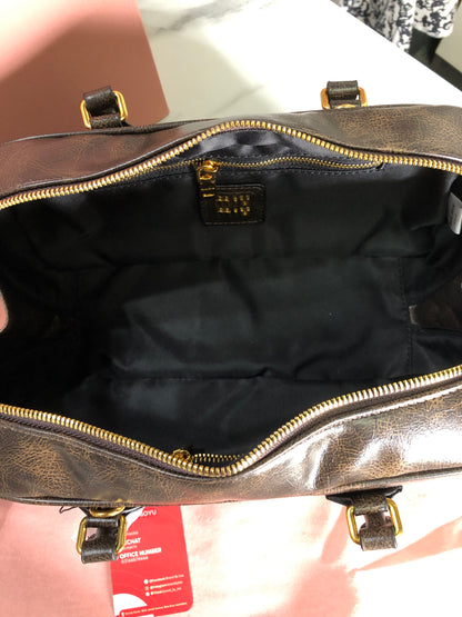 Miu Miu coffee brown leather bag