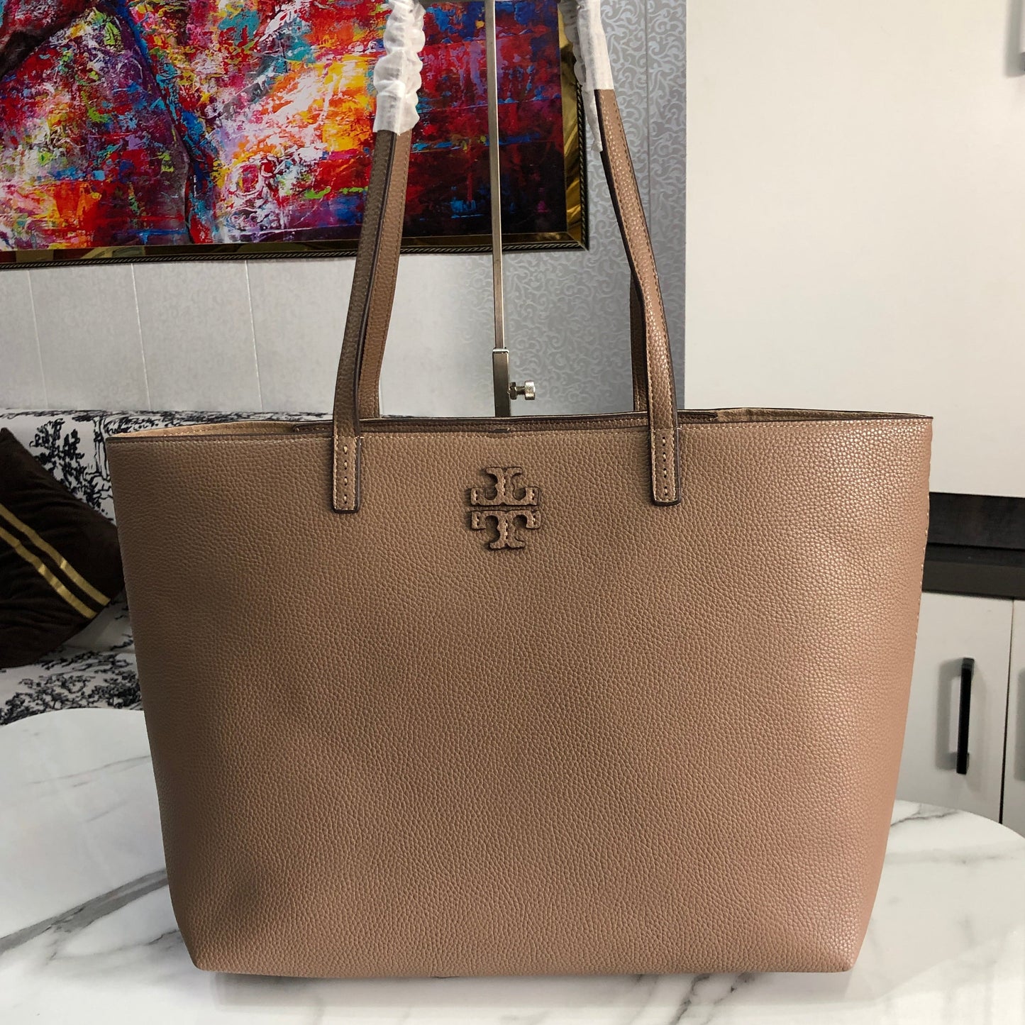 Tory Burch McGraw Leather Tote Bag