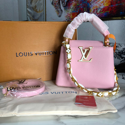 Louis Vuitton Pink Taurillon Mini Capucines