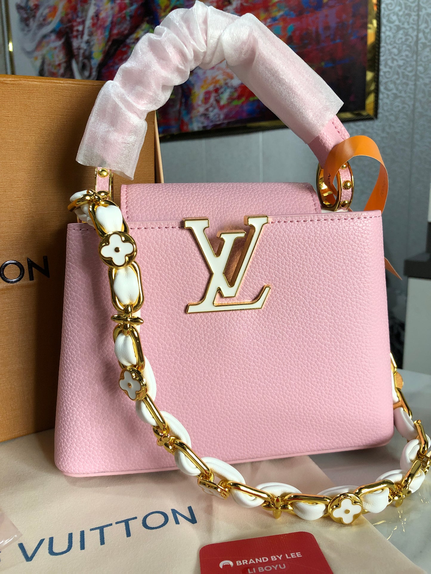 Louis Vuitton Pink Taurillon Mini Capucines