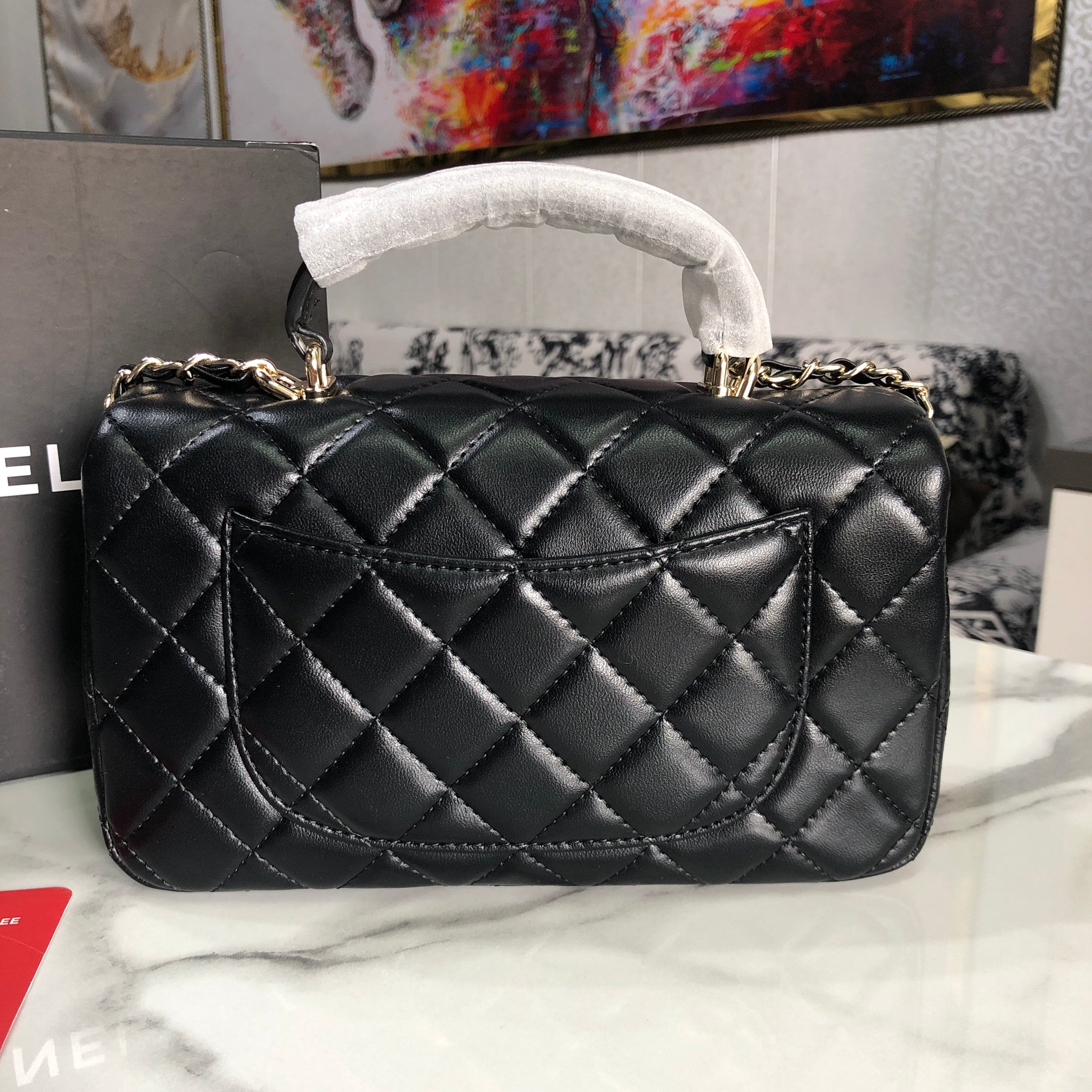 Chanel Top Handle Mini Flap Bag