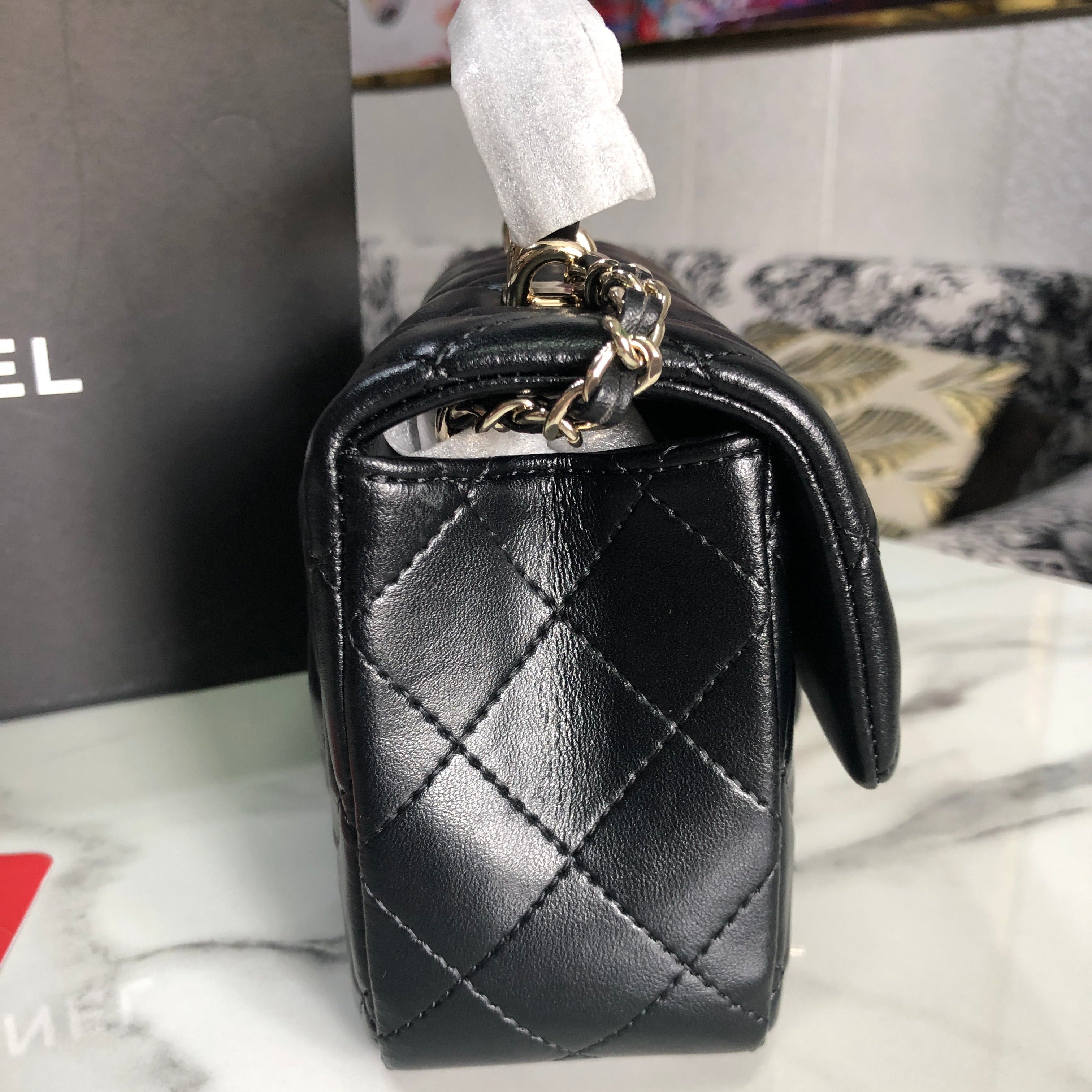 Chanel Top Handle Mini Flap Bag