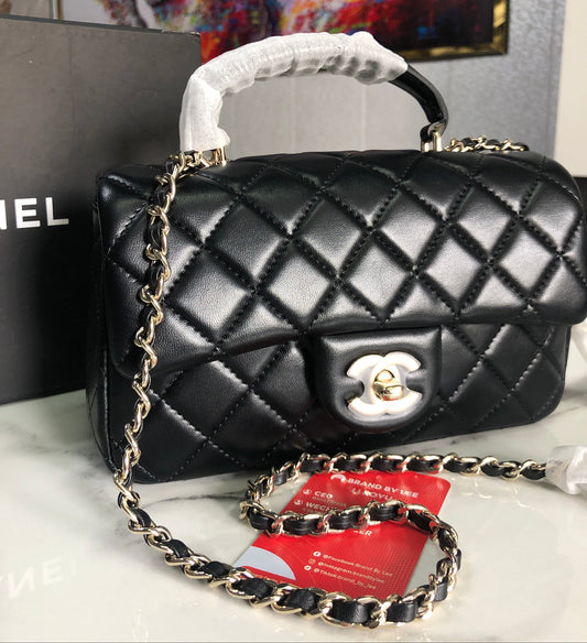 Chanel Top Handle Mini Flap Bag