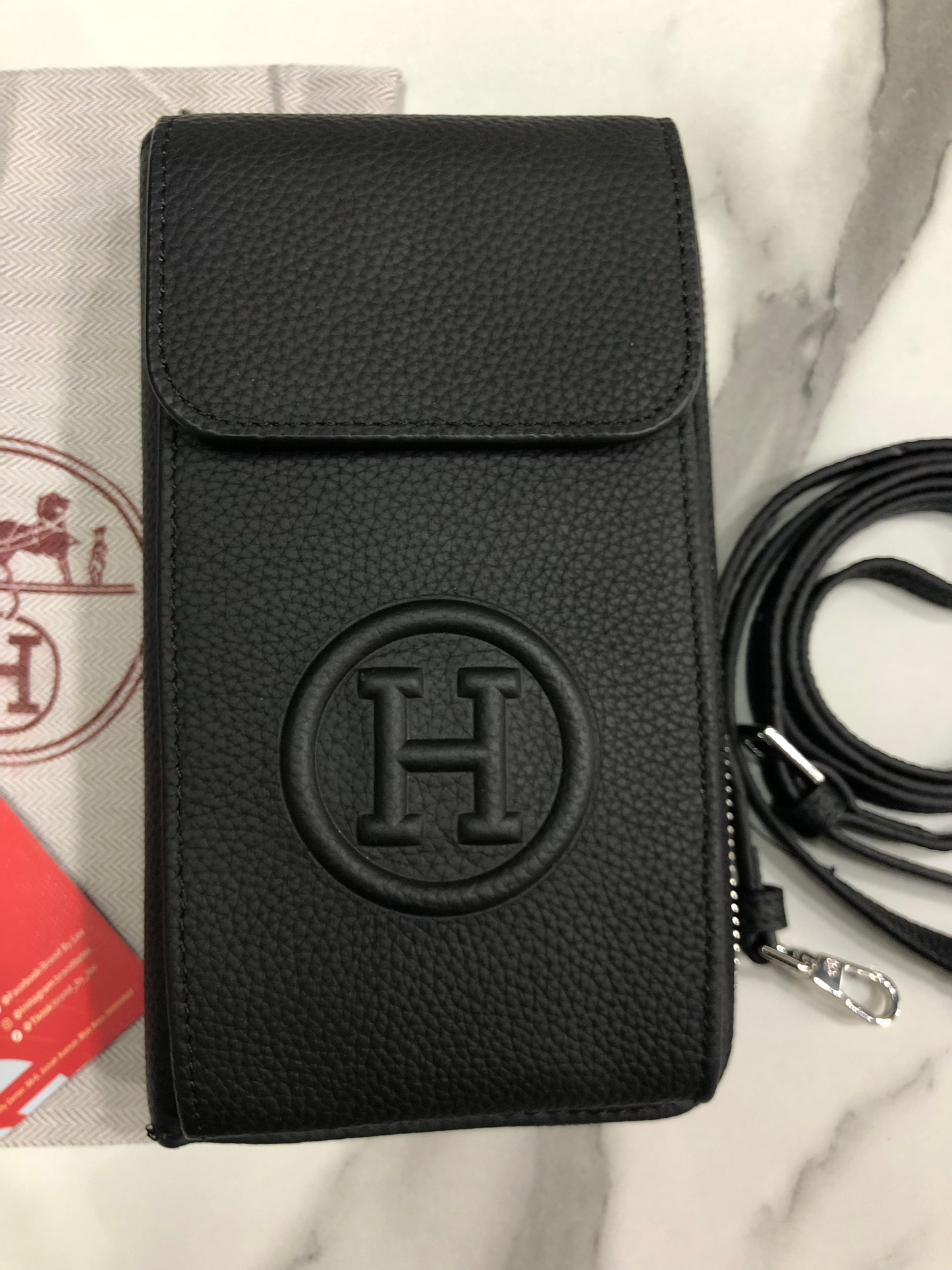 Hermes Zippered Phone Holder Wallet