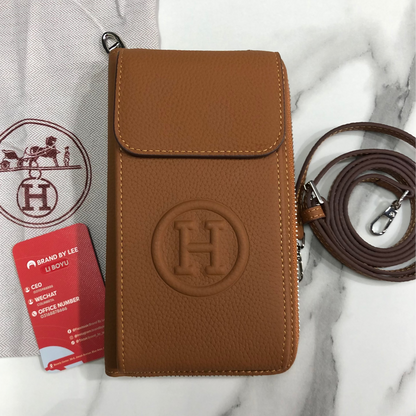 Hermes Zippered Phone Holder Wallet