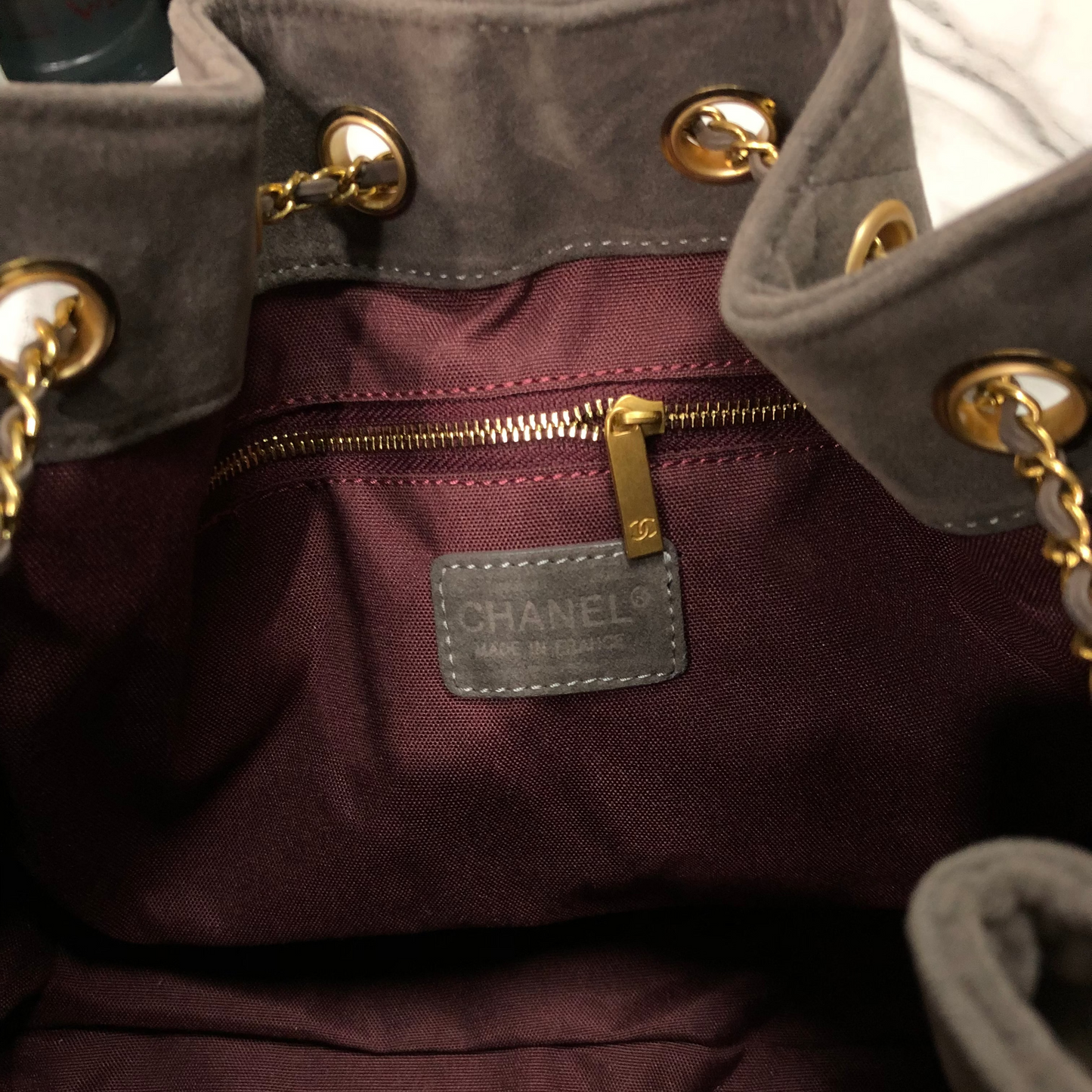Chanel Suede Hobo Bag